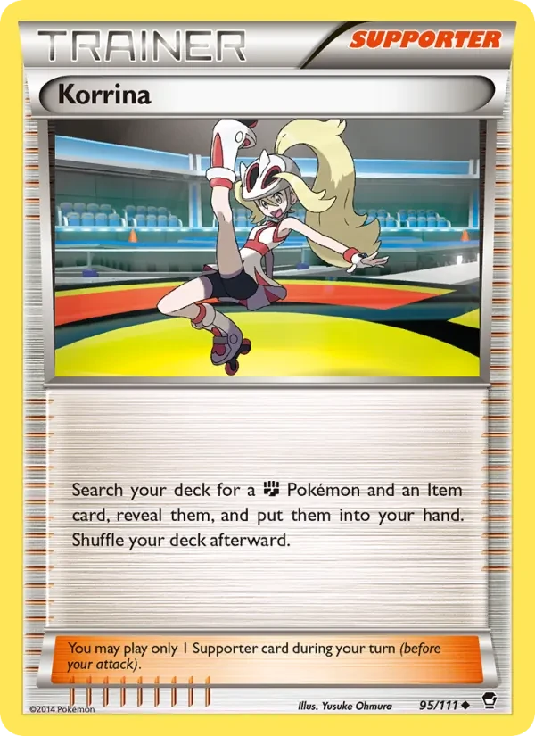 Korrina 95/111 Furious Fists Pokémon card