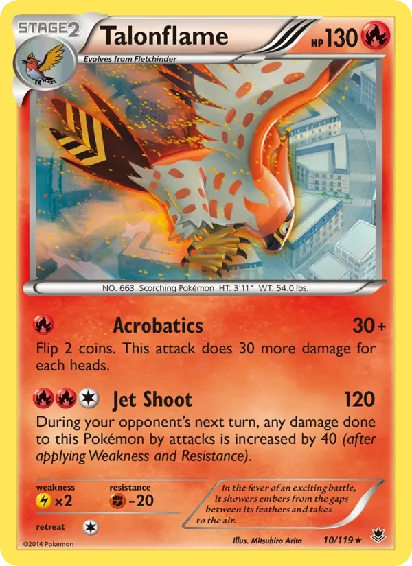Talonflame 10/119 Phantom Forces Pokémon card