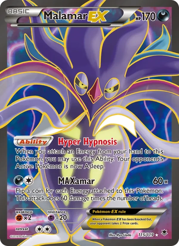 Carta Pokémon Malamar EX 115/119 Phantom Forces