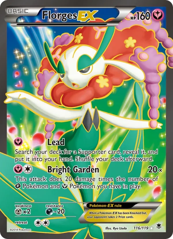 Florges EX 116/119 Phantom Forces Pokémon card