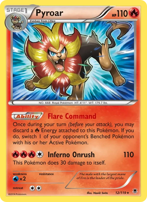Pyroar 12/119 Phantom Forces Pokémon kaart