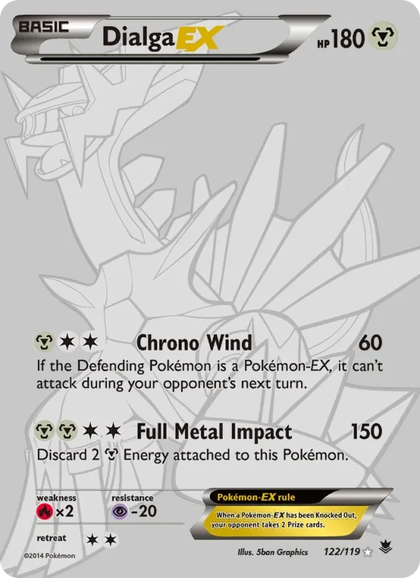 Dialga EX 122/119 Phantom Forces Pokémon Karte