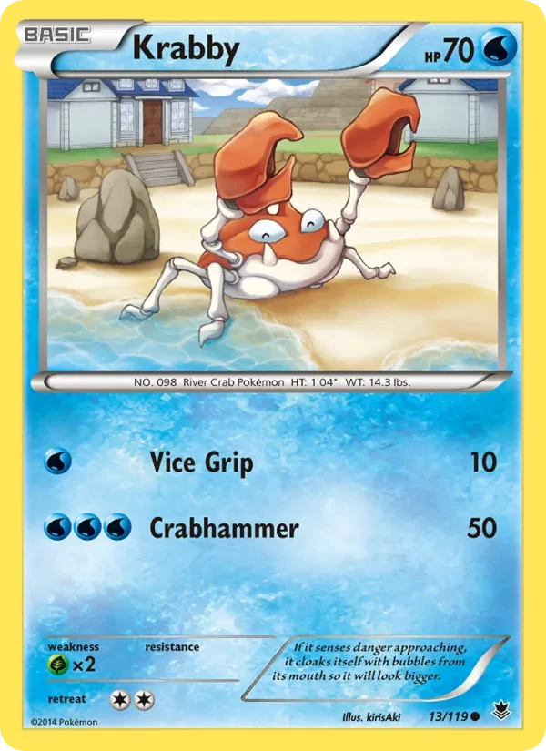 Krabby 13/119 Phantom Forces Pokémon card