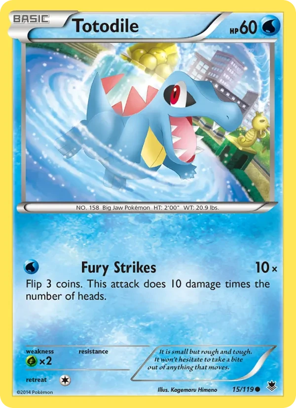 Totodile 15/119 Phantom Forces Pokémon card