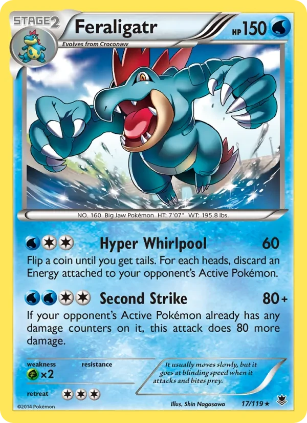 Feraligatr 17/119 Phantom Forces Pokémon card