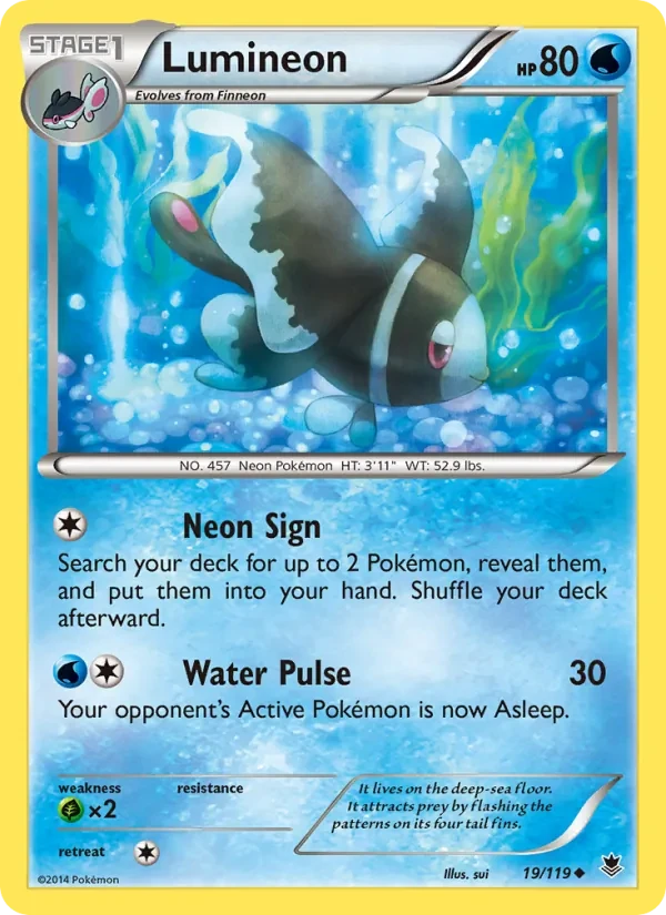 Carta Pokémon Lumineon 19/119 Phantom Forces