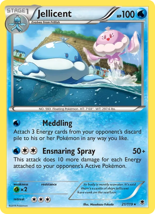 Jellicent 21/119 Phantom Forces Pokémon card