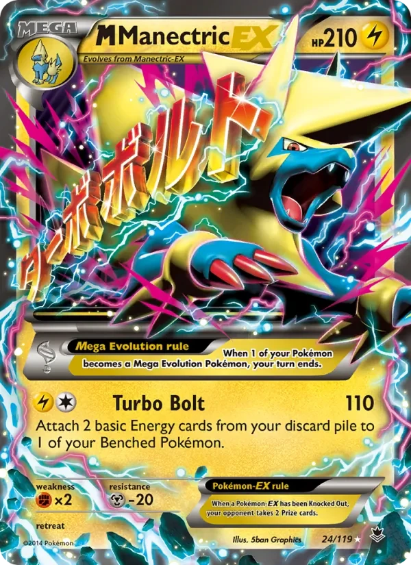 M Manectric EX 24/119 Phantom Forces Pokémon card