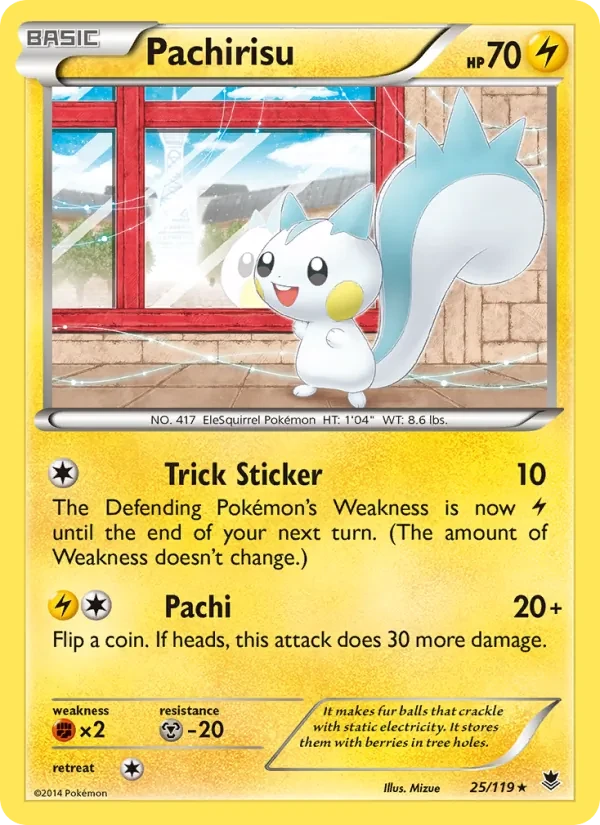 Pachirisu 25/119 Phantom Forces Pokémon card