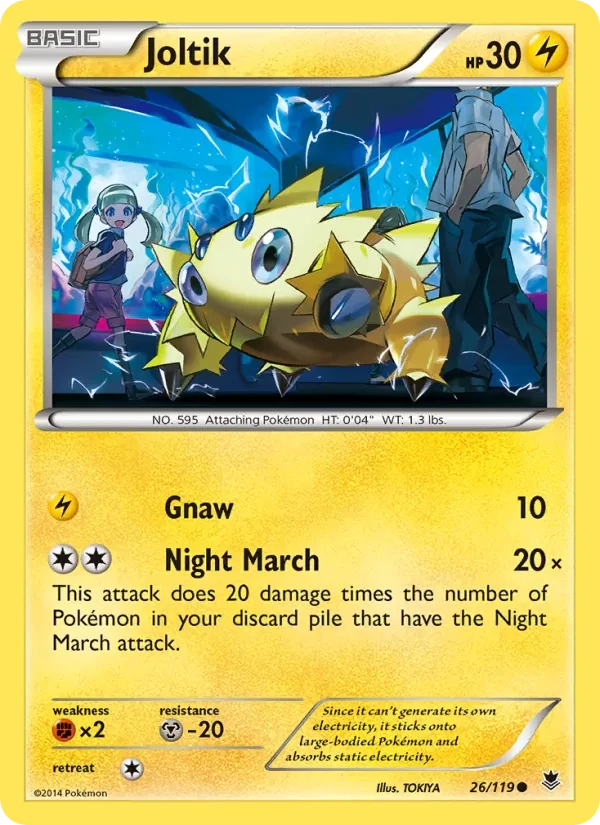 Joltik 26/119 Phantom Forces Pokémon card