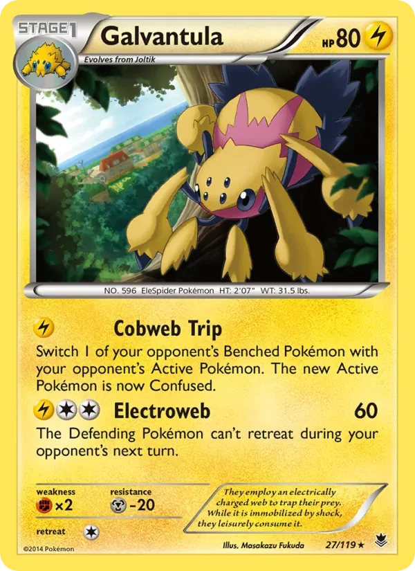 Galvantula 27/119 Phantom Forces Pokémon card