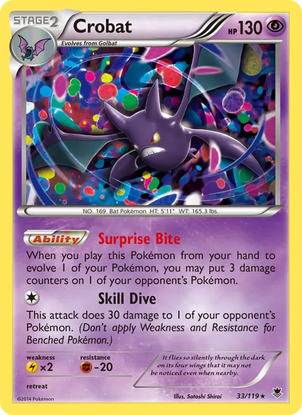 Crobat 33/119 Phantom Forces Pokémon Karte