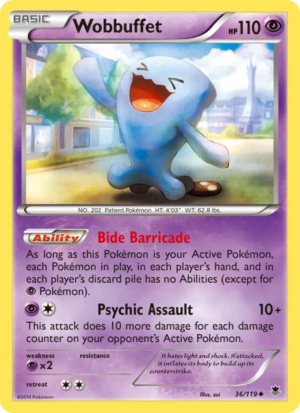 Wobbuffet 36/119 Phantom Forces Pokémon Karte