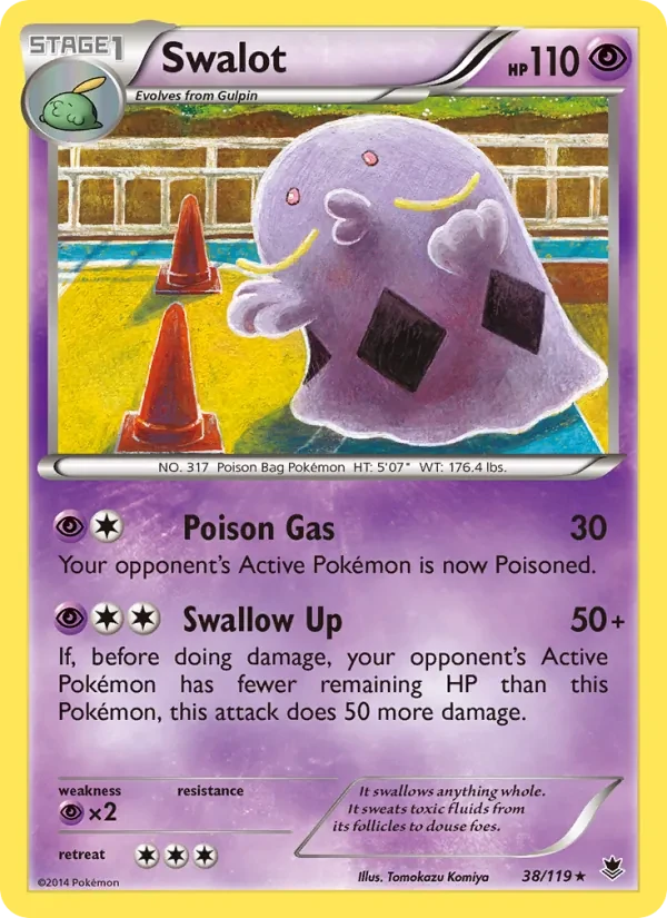 Swalot 38/119 Phantom Forces Pokémon card