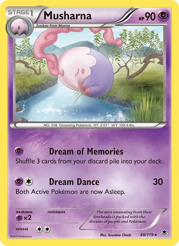 Musharna 40/119 Phantom Forces Pokémon card