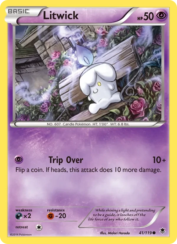 Litwick 41/119 Phantom Forces Pokémon card