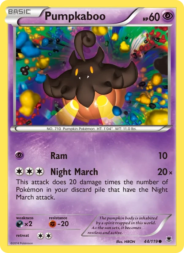 Pumpkaboo 44/119 Phantom Forces Pokémon card