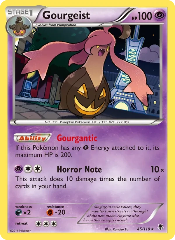 Gourgeist 45/119 Phantom Forces Pokémon card