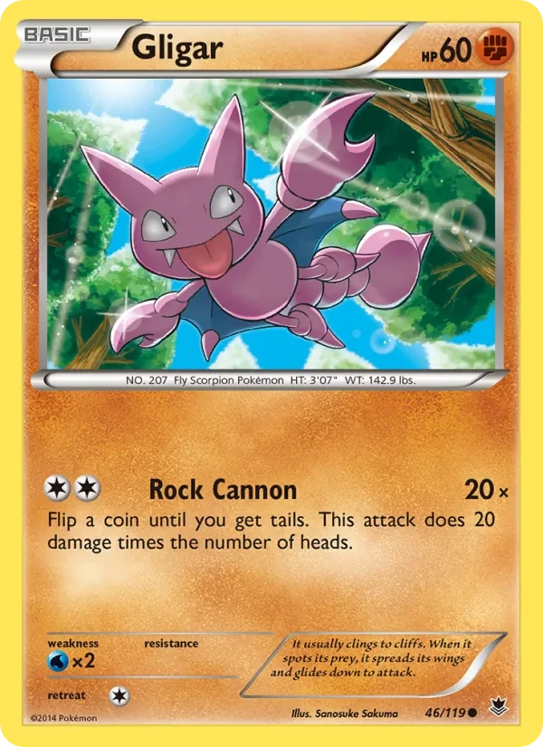 Gligar 46/119 Phantom Forces Pokémon card