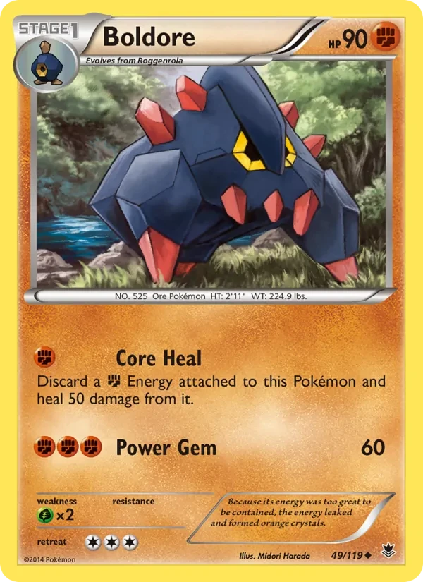 Boldore 49/119 Phantom Forces Pokémon card