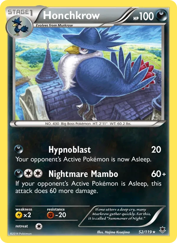 Honchkrow 52/119 Phantom Forces Pokémon kaart
