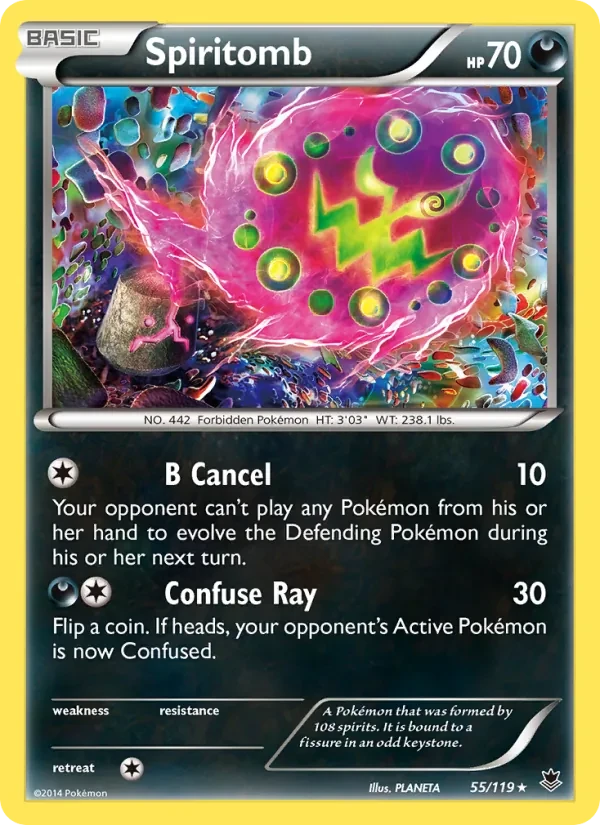 Spiritomb 55/119 Phantom Forces Pokémon card