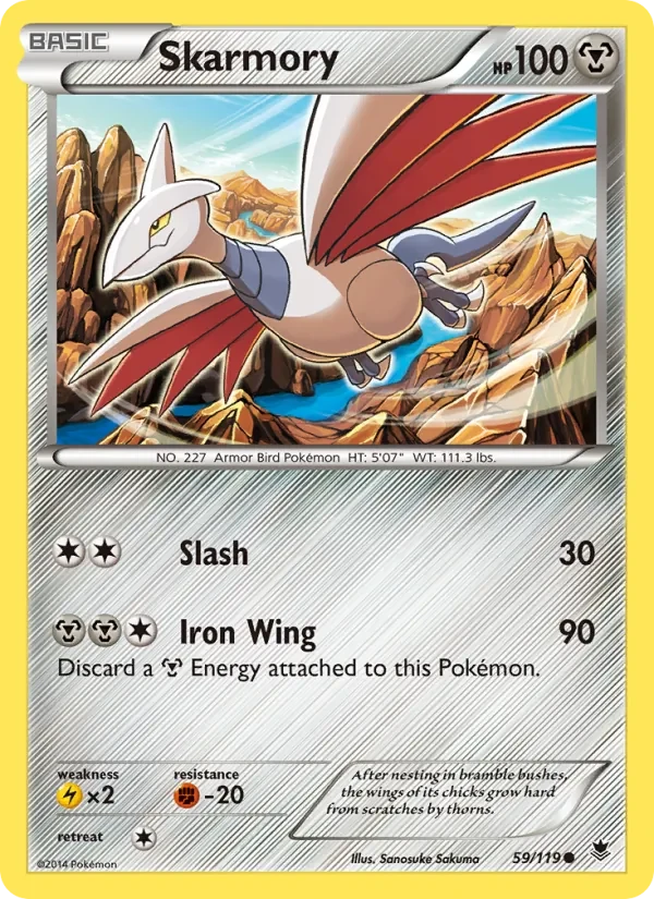Skarmory 59/119 Phantom Forces Pokémon card