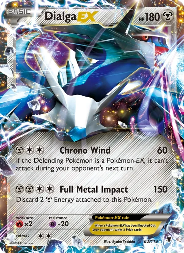 Dialga EX 62/119 Phantom Forces Pokémon Karte