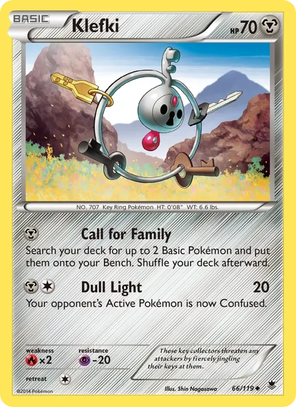 Klefki 66/119 Phantom Forces Pokémon card