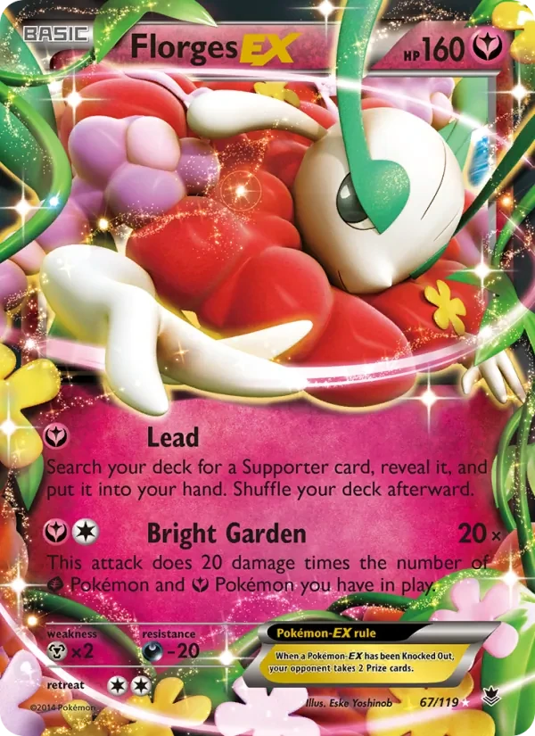 Florges EX 67/119 Phantom Forces Pokémon kaart