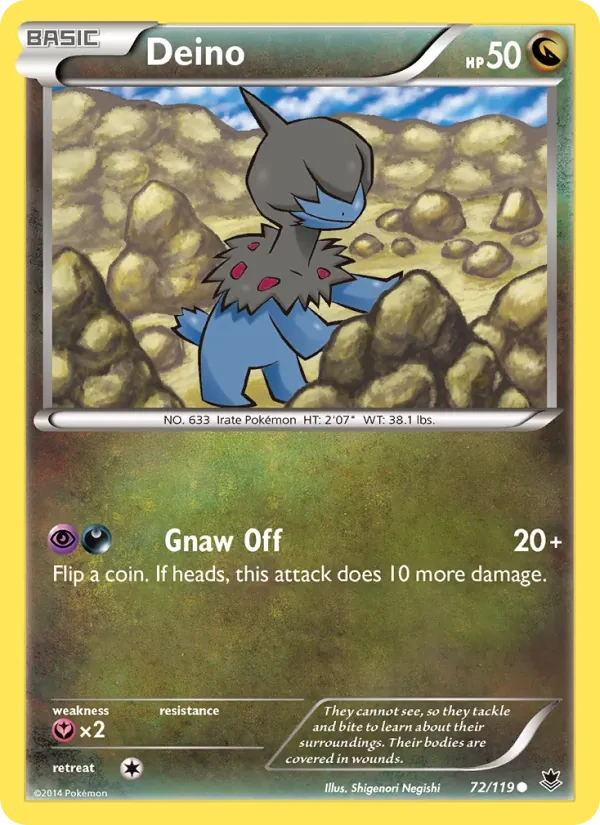 Deino 72/119 Phantom Forces Pokémon card