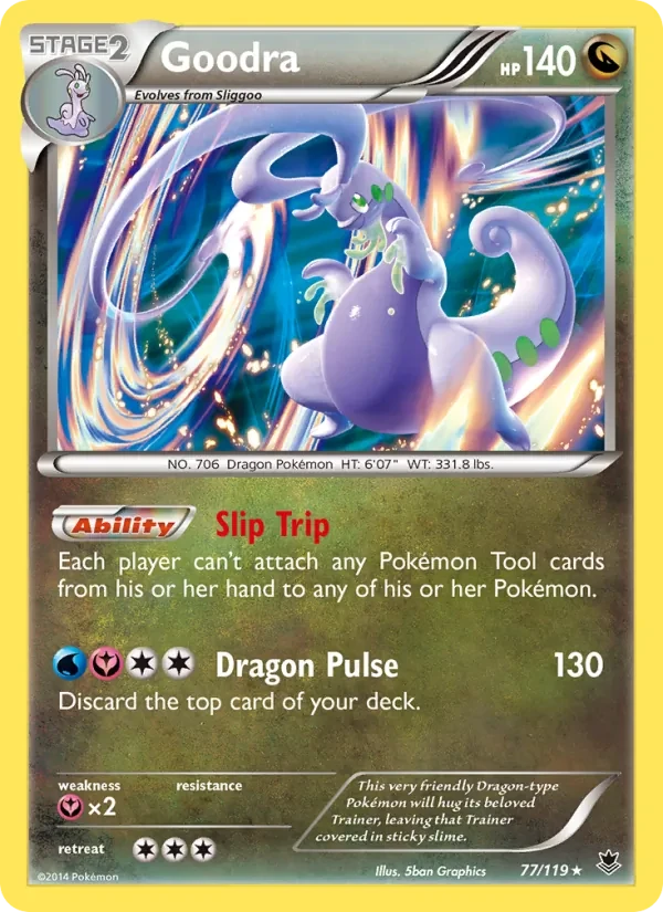 Goodra 77/119 Phantom Forces Pokémon card