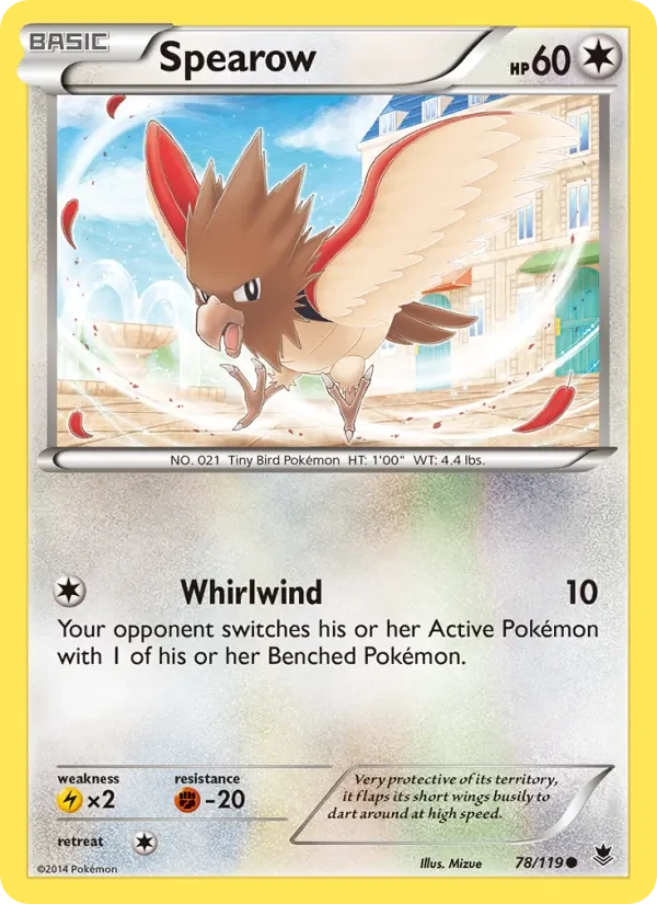 Spearow 78/119 Phantom Forces Pokémon card