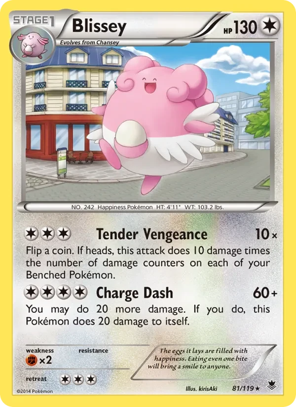 Blissey 81/119 Phantom Forces Pokémon Karte