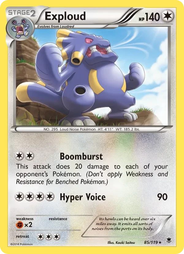 Exploud 85/119 Phantom Forces Pokémon card