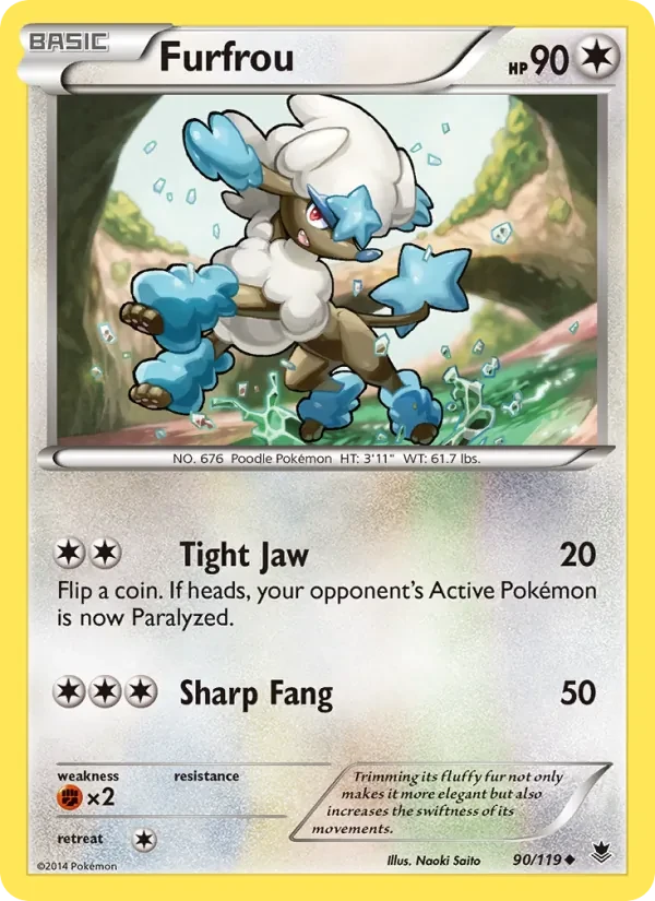 Carta Pokémon Furfrou 90/119 Phantom Forces