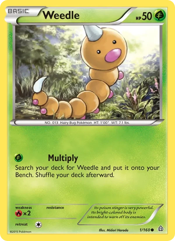 Weedle 1/160 Primal Clash Pokémon card