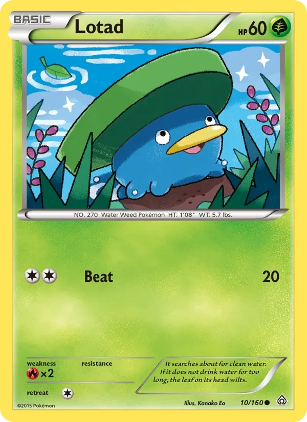 Lotad 10/160 Primal Clash Pokémon Karte