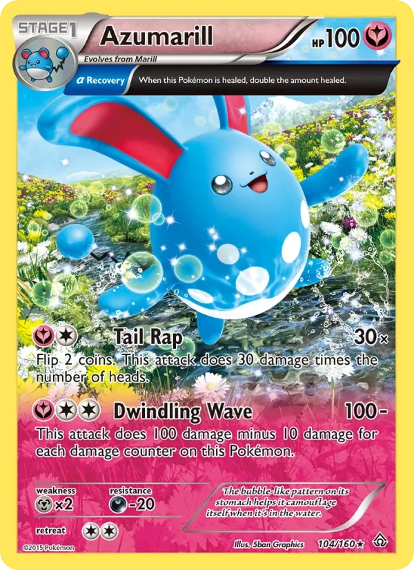 Azumarill 104/160 Primal Clash Pokémon Karte