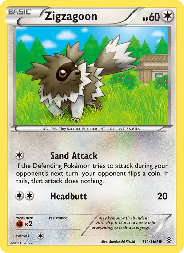 Zigzagoon 111/160 Primal Clash Pokémon card