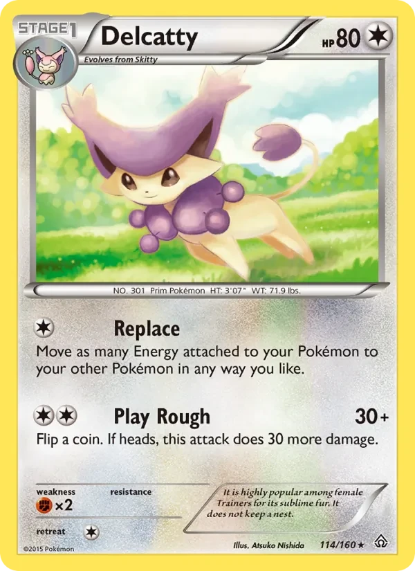 Delcatty 114/160 Primal Clash Pokémon Karte
