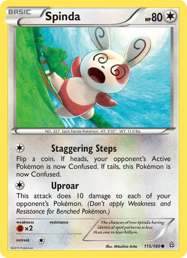 Spinda 115/160 Primal Clash Pokémon card