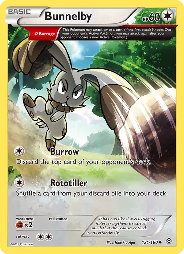 Bunnelby 121/160 Primal Clash Pokémon card