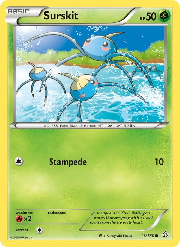 Surskit 13/160 Primal Clash Pokémon card