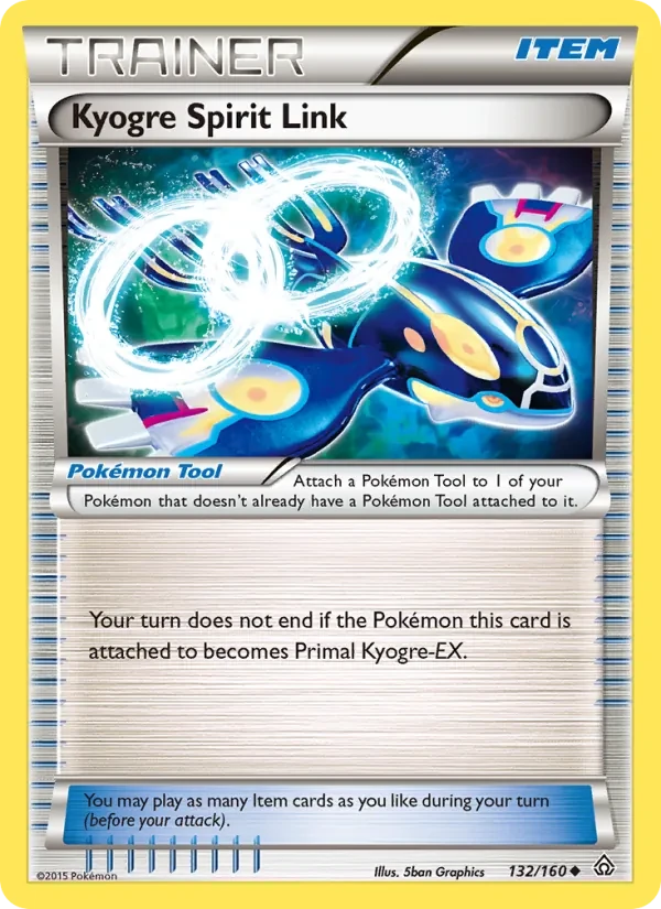 Kyogre Spirit Link 132/160 Primal Clash Pokémon Karte
