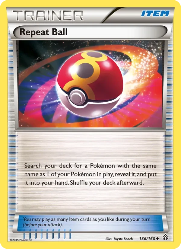 Repeat Ball 136/160 Primal Clash Pokémon card