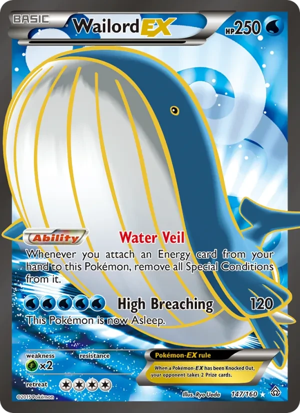 Wailord EX 147/160 Primal Clash Pokémon card