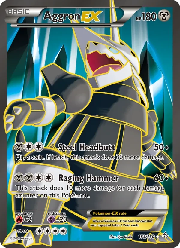 Aggron EX 153/160 Primal Clash Pokémon card
