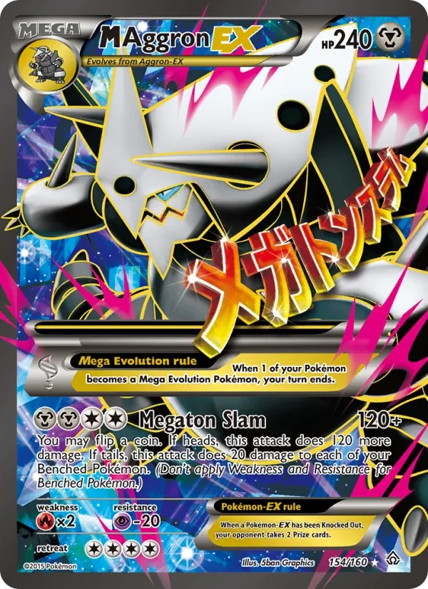M Aggron EX 154/160 Primal Clash Pokémon card