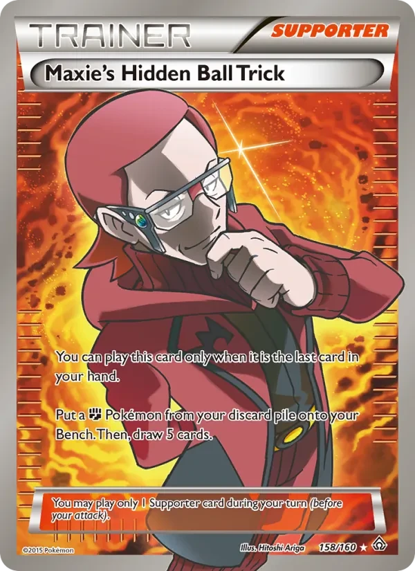 Maxie's Hidden Ball Trick 158/160 Primal Clash Pokémon Karte